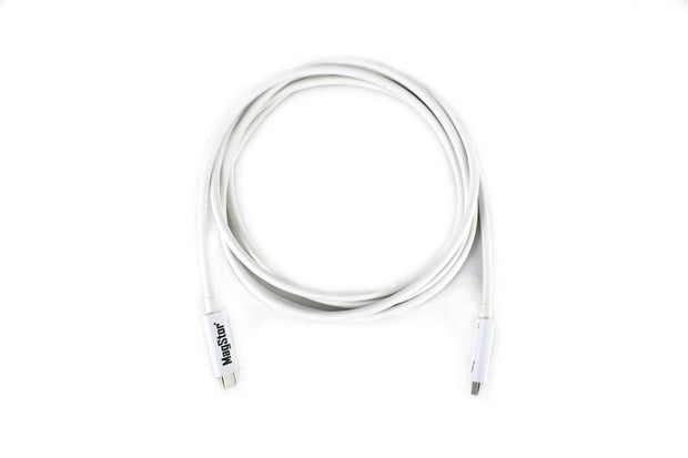 MagStor (Intel Certified) Thunderbolt 3 5A 100W (40Gbps) Active Cable 2M, 6.6ft (White)